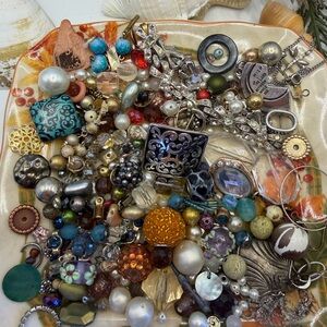 Assorted Colorful Jewelry Bead Soup 🥣 and Charms